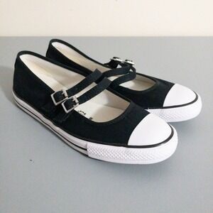 Converse Chuck Taylor Dainty Mary Jane Sneakers Shoes Black White Womens Size 8